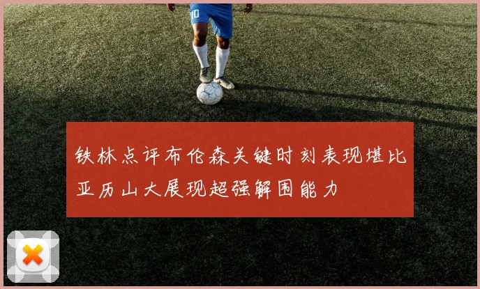铁林点评布伦森关键时刻表现堪比亚历山大展现超强解围能力